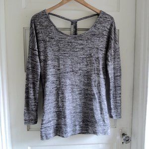 Athleta Pose Heather Gray Layered Racer Back Top XS *Runs L